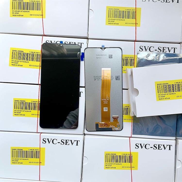 A02 LCD Für  A02 Pantalla 100% Original Neues Service Pack LCDS  A022 Großhandel Mobiltelefon Bildschirm