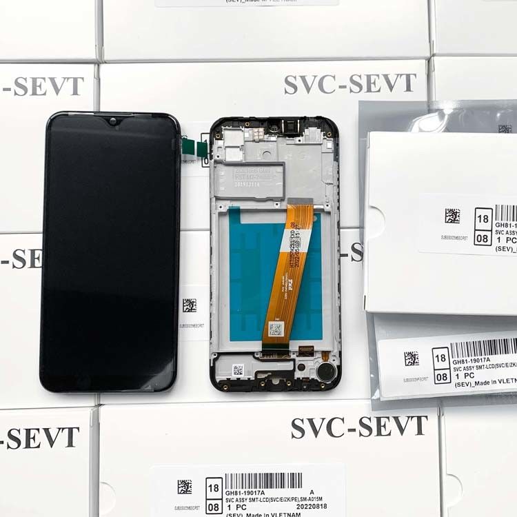 A01 LCD-Bildschirm LCD mit Rahmen Für  A01 Großhandel Service Pack LCDS  A105 Original Telefon Pantalla