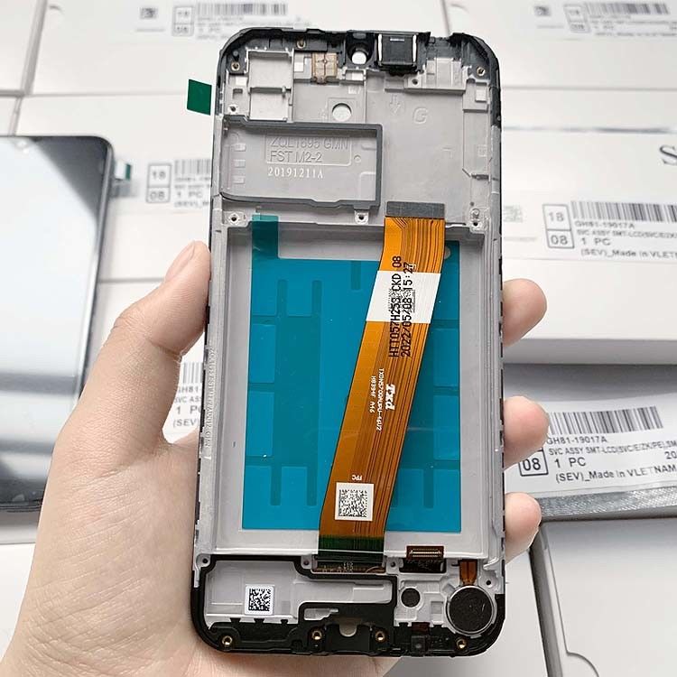 A01 LCD-Bildschirm LCD mit Rahmen Für  A01 Großhandel Service Pack LCDS  A105 Original Telefon Pantalla