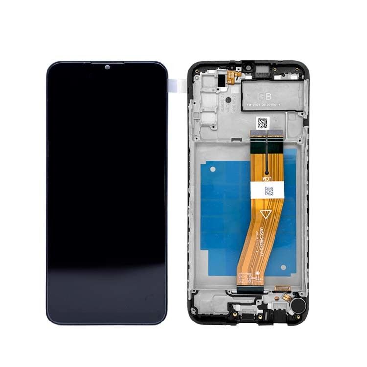 Original A03S Service Pack LCD mit Rahmen Für  a03s Mobiltelefon Bildschirm Anzeige  A037 Hochwertige Pantalla