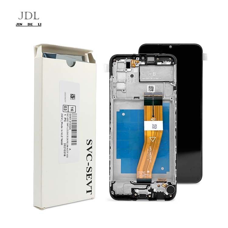 Original A03S Service Pack LCD mit Rahmen Für  a03s Mobiltelefon Bildschirm Anzeige  A037 Hochwertige Pantalla