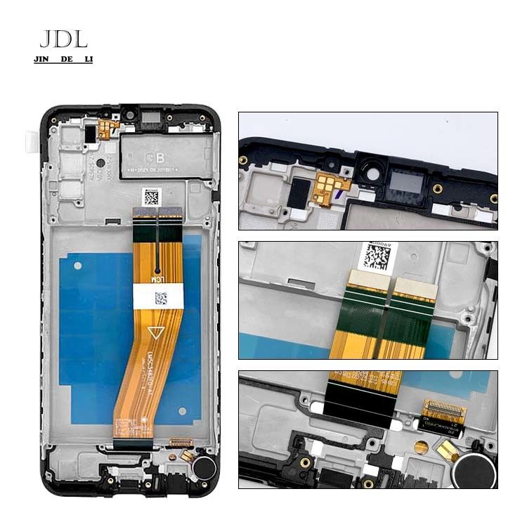 Original A03S Service Pack LCD mit Rahmen Für  a03s Mobiltelefon Bildschirm Anzeige  A037 Hochwertige Pantalla