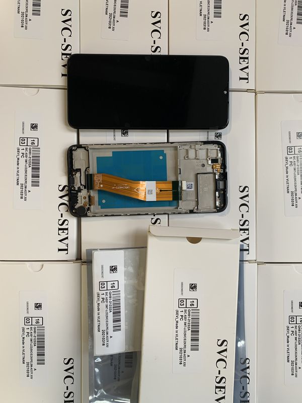 Original A03S Service Pack LCD mit Rahmen Für  a03s Mobiltelefon Bildschirm Anzeige  A037 Hochwertige Pantalla