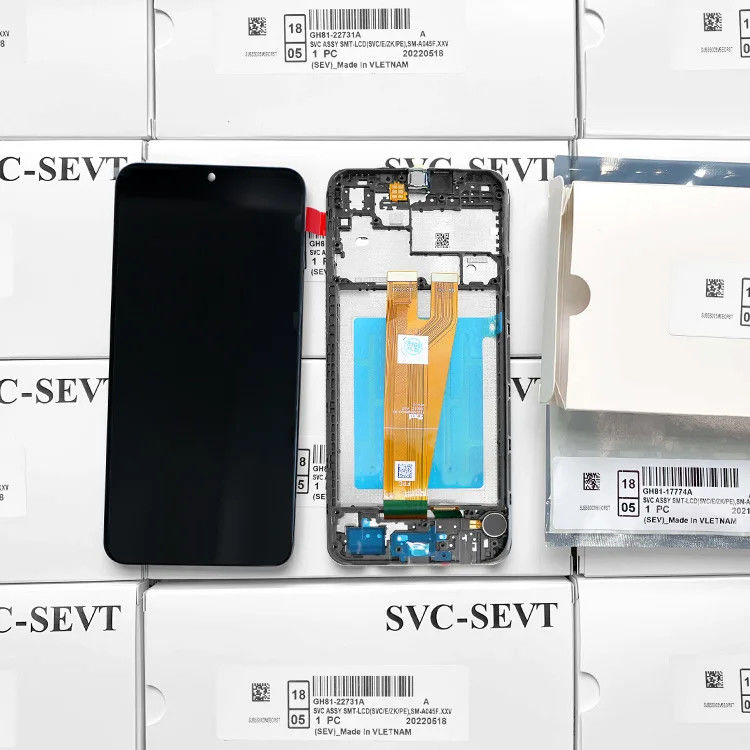 A045 LCD-Bildschirm mit Rahmen Für  a045 Mobiltelefon Touch Pantalla  A04 Original Service Pack LCDS