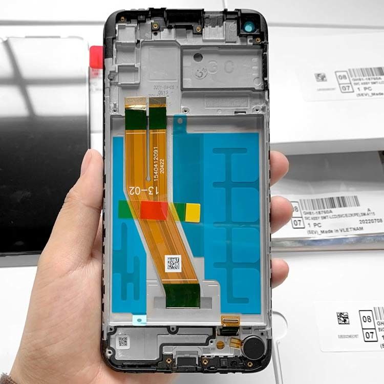 A11 LCD-Bildschirm Pantalla mit Rahmen Für  A11 Original Neuer Mobilbildschirm  A115 Service Pack LCD-Display